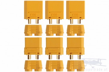 Drei Paar Goldkontaktstecker Set XT90