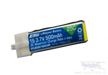 Akku 500mAh 1-Cell 3.7V 25C LiPo 3.7V E-flite EFLB5001S25UM Eflite