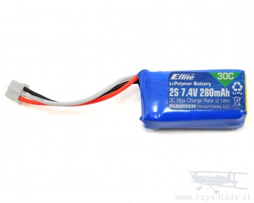 E-flite 280mAh 2-Cell 7.4V 30C LiPo EFLB2802S30 Eflite