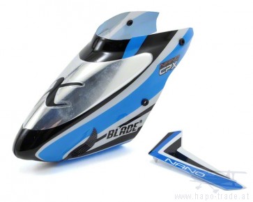 Blade Nano CP X Kabinenhaube u.  Finne Blau BLH3318A Blade