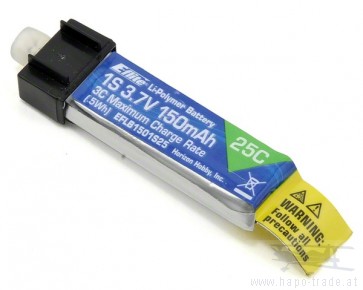 Lipo Akku E-flite 150mAh 1-Cell 3.7V 25C LiPo EFLB1501S25