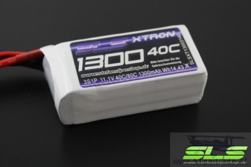 Lipo Akku SLS XTRON 1300mAh 3S1P 11,1V 40C/80C (SLSXT13003140)