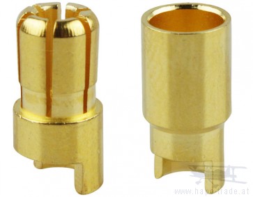 Ein Paar Goldkontaktstecker 6mm Yuki