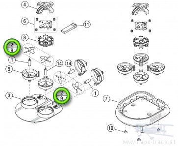 Propellersatz (4) (BLH9801)