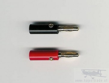 Bananenstecker  rot/schwarz  Jamara
