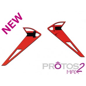 Protos Max V2 - Vertical fin sticker - Neon Orange MSH71182# MSH